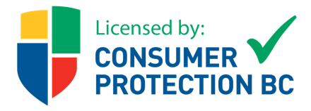 Licensed by Consumer Protection BC